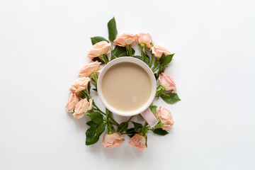 Woman desk with accessories