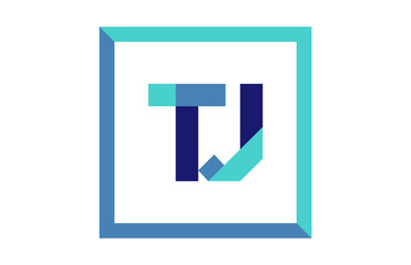 TJ Square Ribbon Letter Logo