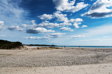 La Cinta beach next to San Todoro city in Sardinia, Italy.
