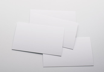 Business card of white color. Mockup.
