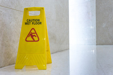 caution wet sign