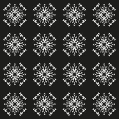 Black and White Seamless Ethnic Pattern. Vintage, Grunge, Abstract Tribal Background for Textile Design, Wallpaper, Surface Textures, Wrapping Paper
