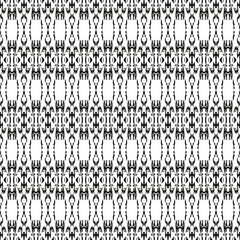 Black and White Seamless Ethnic Pattern. Vintage, Grunge, Abstract Tribal Background for Textile Design, Wallpaper, Surface Textures, Wrapping Paper