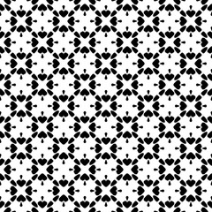 Black and White Seamless Ethnic Pattern. Vintage, Grunge, Abstract Tribal Background for Textile Design, Wallpaper, Surface Textures, Wrapping Paper