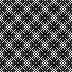 Black and White Seamless Ethnic Pattern. Vintage, Grunge, Abstract Tribal Background for Textile Design, Wallpaper, Surface Textures, Wrapping Paper