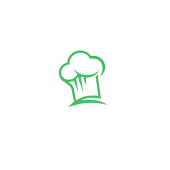 green chef hat vector illustration design.