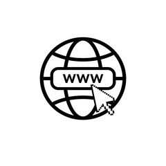 www internet icon favicon with arrow mouse cursor