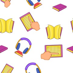 Textbooks pattern, cartoon style