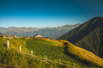 Naklejka premium House in mountian