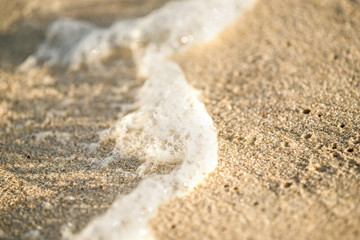 Foam bubbles of the surf