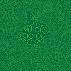 Wallpaper background digital matrix with binary code 