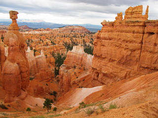 View from Navajo Trail in Bryce Canyon in Utah in the USA
