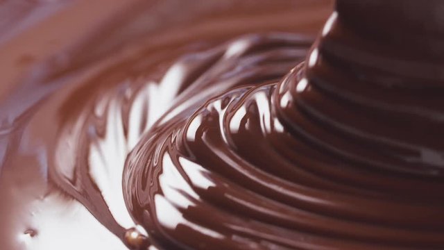 dark melted chocolate flow