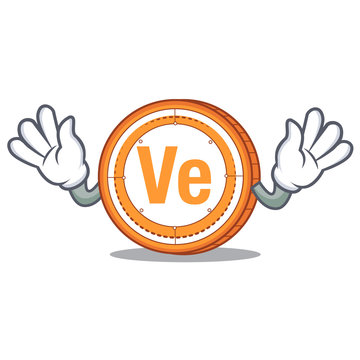 Mocking Veritaseum Coin Mascot Cartoon