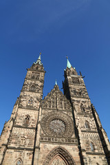 Fototapeta premium Saint Lawrence cathedral in Nuremberg, Germany