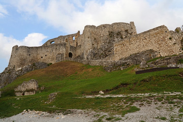 Fototapeta na wymiar View of Spissky hrad or Spis Castle in Slovakia