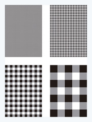 Black Gingham Pattern Background
