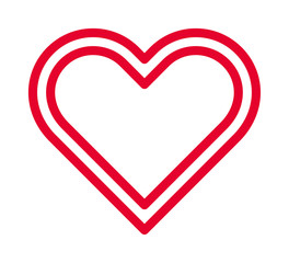 HEART red line vector icon