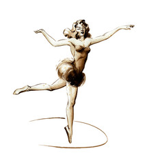 pretty girl model dancing