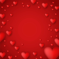 Red love background for Valentine's Day vector