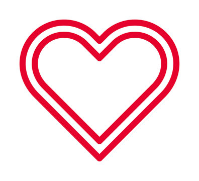 HEART red line vector icon