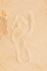 Footprint on sand