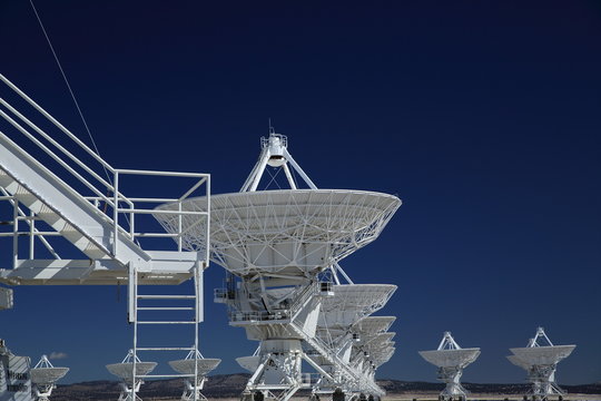 Very Large Array satellite dishes t in New Mexico, USA
