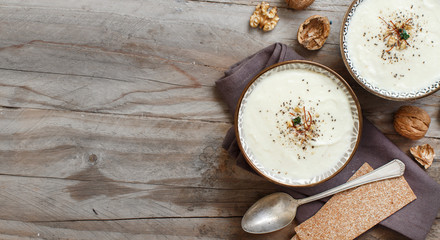 Obraz na płótnie Canvas Creamy cauliflower soup