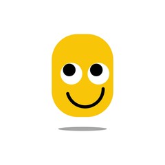 Smile Emoticon Vector Template Design
