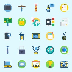icons set about Digital Marketing. with smartphone, laptop, presentation, money, newspaper and photo camera