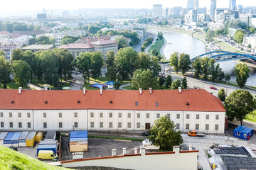 Obraz premium street view of downtown in Vilnius city, Lithuanian