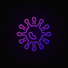 Microbe vector colorful icon in thin line style