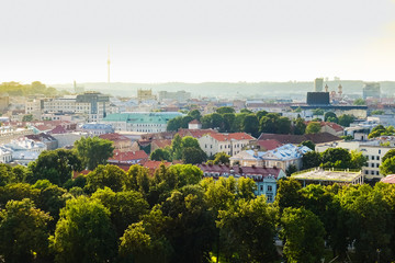 antique building view in Old Town Vilnius, Lithuanian