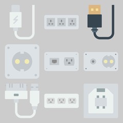 icons set about Connectors Cables . [keywordRandom:3]