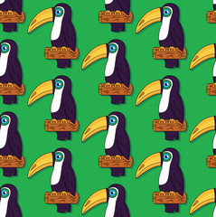Toucan seamless vector pattern © olizabet