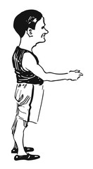 Mann Sport Kleidung - comic style - man sportswear