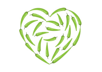 plant and flower heart shape disign