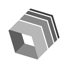 Dimensional Volume Box Symbol Design