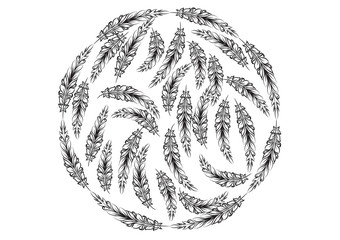 plant and flower heart shape disign