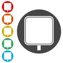 Road sign vector icon, Vector Blank Road Sign 