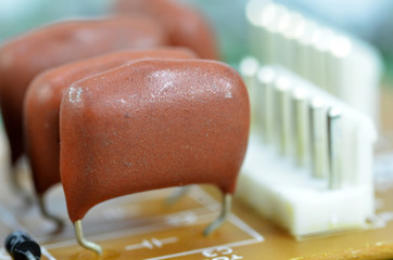 Electrolytic capacitors installed in PCB