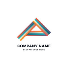 Alpha Color A Letter Logo Design Template