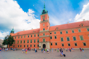 Fototapeta premium Strade del centro storico di Varsavia, Polonia