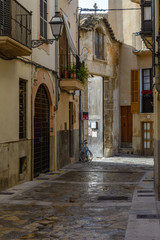 Alley with entrance to a convent. Palma Majorca