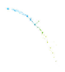 Splash of liquid in motion isolated