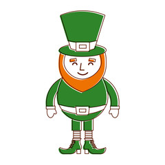 leprechaun sad cartoon st patricks day character vector illustration