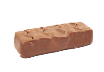 Chocolate candy bar isolated