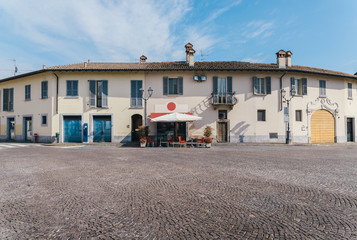 Rural Italian village piazza town square