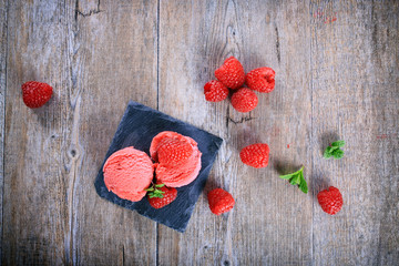 glace &agrave; la framboise
