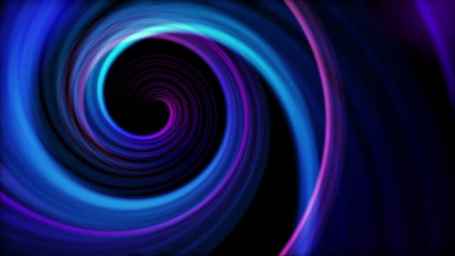 Spinning Artistic Spiral Abstract Motion Background Seamless Looping Video Backdrop Blue Cyan Purple Indigo Violet